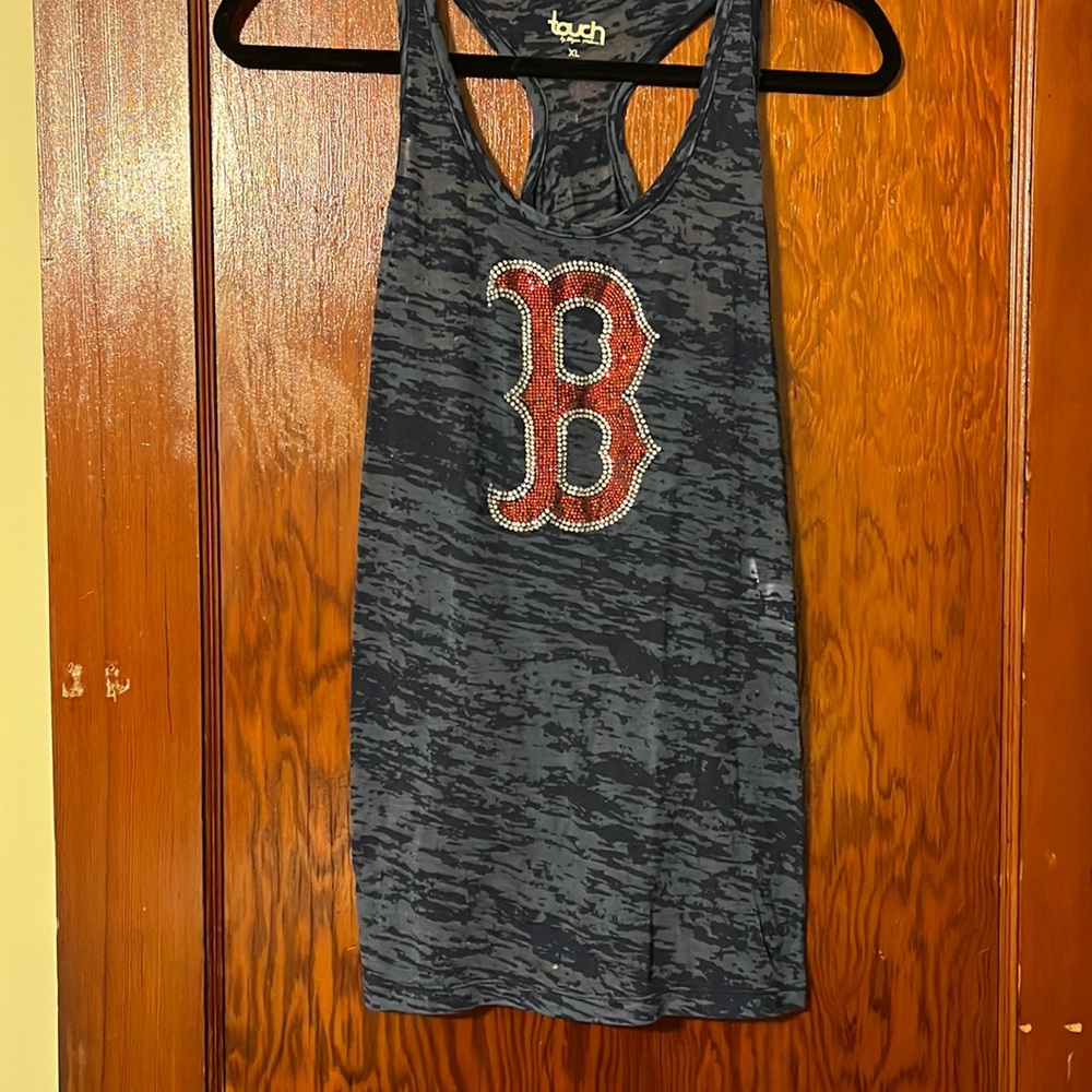 Racerback burnout Red sox tank